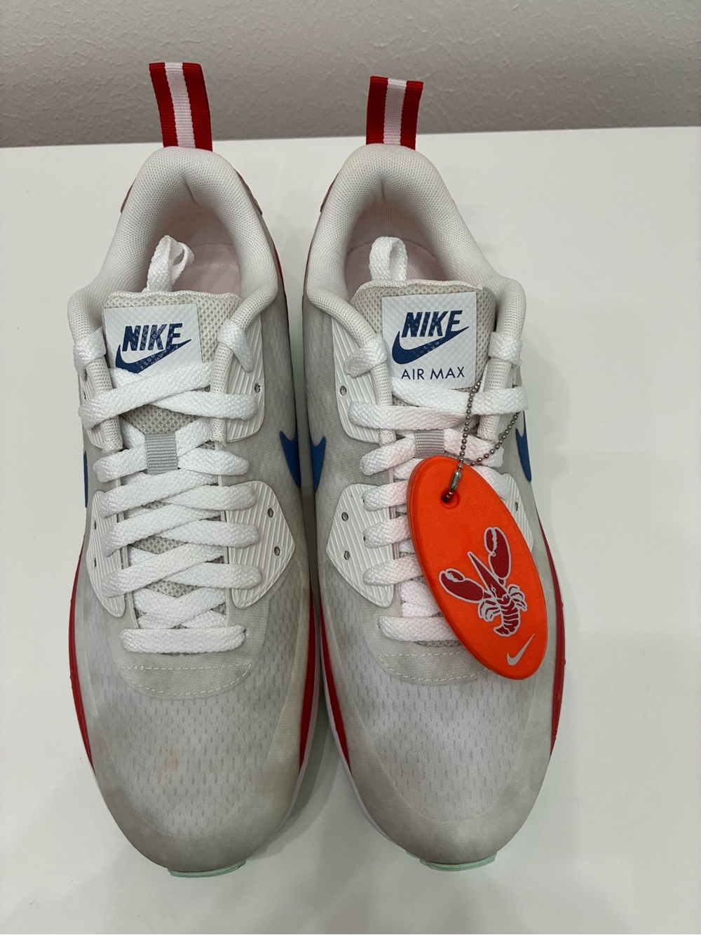 Nike Bright Orange Shoe Box with White Label Air Max 90G NRG U22